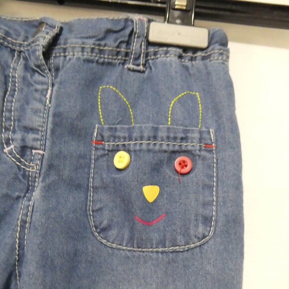 KIMBALOO | 24 months | Lined Blue Denim Jeans | Cute Bunny Pocket Detail Front - Picture 5 of 16